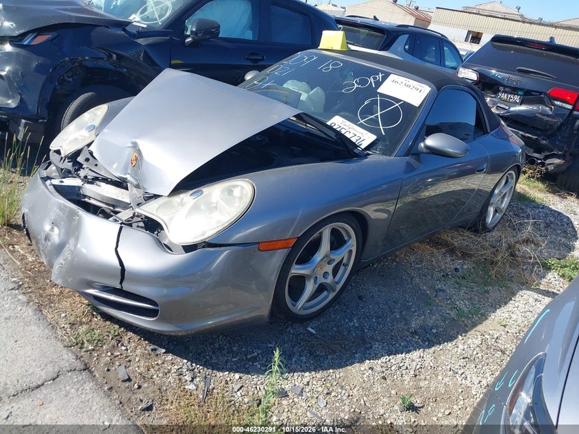 2002 Porsche 911 VIN WP0CA299X2S653532 IAAI salvage auction — FRONT END, Salvage Certificate (California), sold $0 on 2026-10-22 (photo 2)