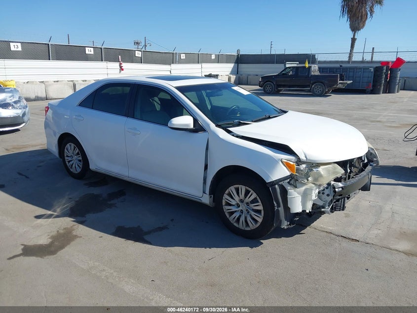 2014 Toyota Camry VIN 4T1BF1FK9EU735352 IAAI salvage auction — FRONT END, Salvage Title, sold $1,750 on 2026-10-07 (photo 1)