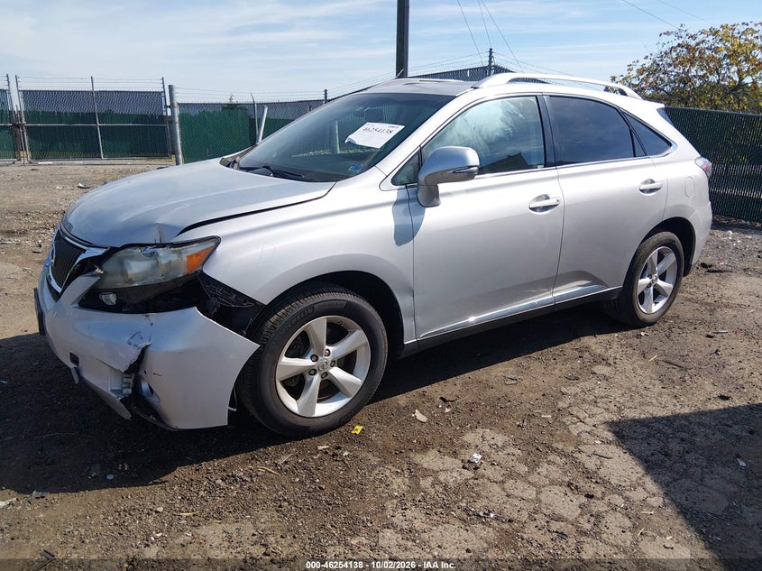 2011 Lexus Rx 350 VIN 2T2BK1BAXBC110766 IAAI salvage auction — FRONT END, Salvage (Virginia), sold $4,050 on 2026-10-25 (photo 2)
