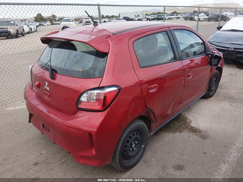 2024 Mitsubishi Mirage VIN ML32AUHJ7RH018023 IAAI salvage auction — SIDE, Enterprise Vehicles Clear Only (Ohio), sold $4,000 on 2026-10-21 (photo 4)