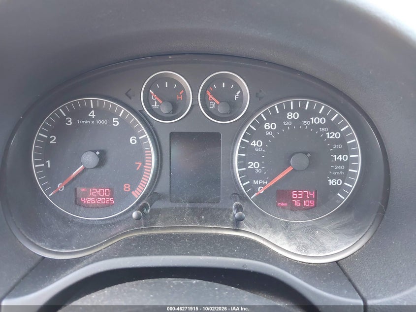 2006 Audi A3 VIN WAUNF78P76A094327 IAAI salvage auction — NORMAL WEAR, Clear - Dealer Only (California), sold $200 on 2026-10-07 (photo 7)