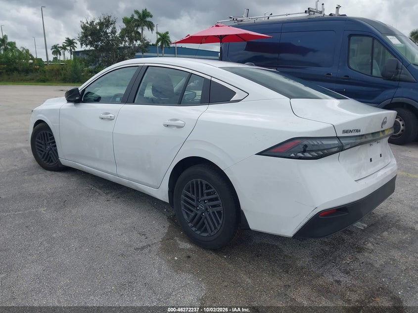 2026 Nissan Sentra VIN 3N1AB9CV0TY209505 IAAI salvage auction — RIGHT FRONT, Enterprise Vehicles Clear Only (Florida), sold $9,600 on 2026-10-08 (photo 3)