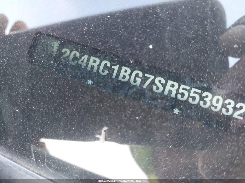 2025 Chrysler Pacifica VIN 2C4RC1BG7SR553932 IAAI salvage auction — NORMAL WEAR, Enterprise Vehicles Clear Only (Georgia), sold $9,750 on 2026-10-07 (photo 9)
