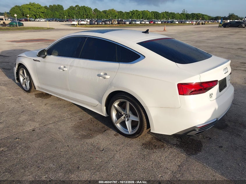 2021 Audi A5 VIN WAUDACF55MA059366 IAAI salvage auction — SIDE, Clear (Illinois), sold $5,250 on 2026-10-22 (photo 3)