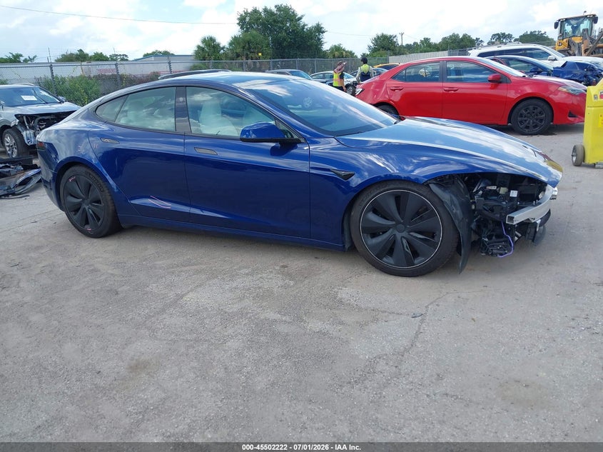 2023 Tesla Model s VIN 5YJSA1E54PF500660 IAAI salvage auction — LEFT FRONT, Salvage Title, sold $13,600 on 2026-07-30 (photo 1)