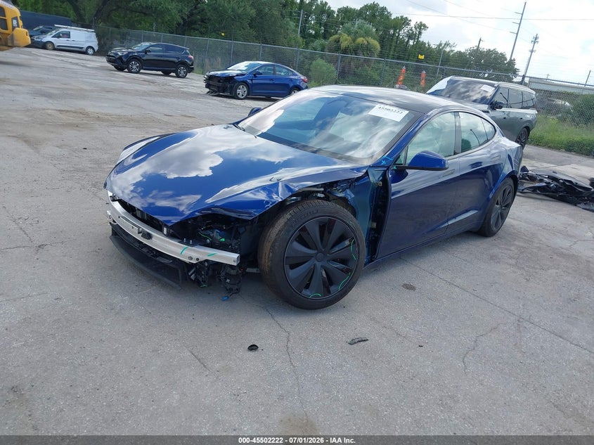 2023 Tesla Model s VIN 5YJSA1E54PF500660 IAAI salvage auction — LEFT FRONT, Salvage Title, sold $13,600 on 2026-07-30 (photo 2)