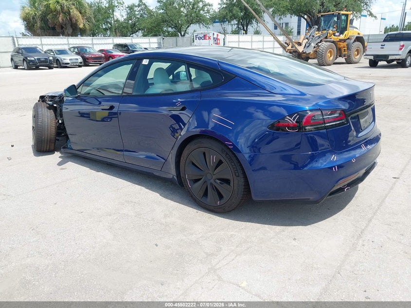 2023 Tesla Model s VIN 5YJSA1E54PF500660 IAAI salvage auction — LEFT FRONT, Salvage Title, sold $13,600 on 2026-07-30 (photo 3)