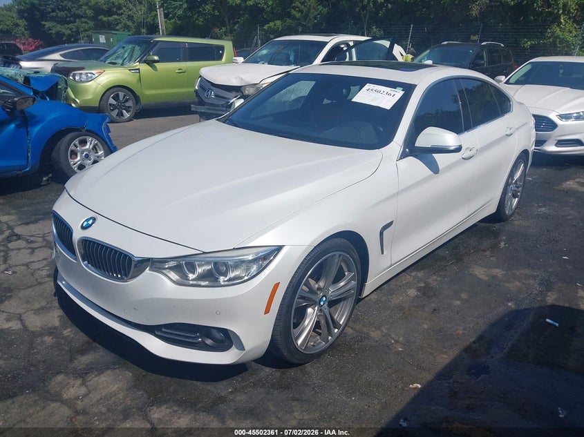 2016 BMW 4er VIN WBA4A9C53GG505460 IAAI salvage auction — RIGHT SIDE, Salvage Title, sold $3,050 on 2026-08-20 (photo 2)