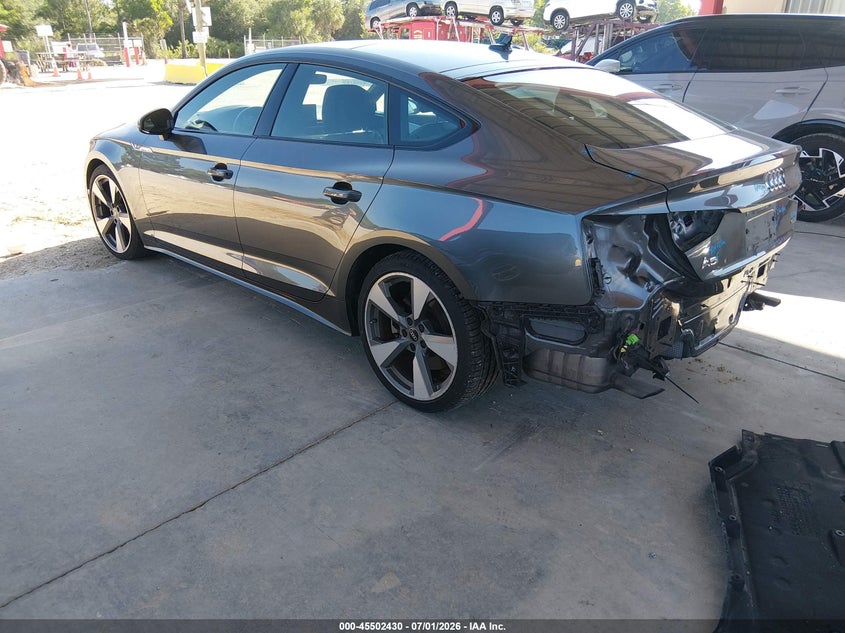 2021 Audi A5 VIN WAUFACF59MA042594 IAAI salvage auction — REAR END, Salvage Title, sold $13,600 on 2026-08-13 (photo 3)