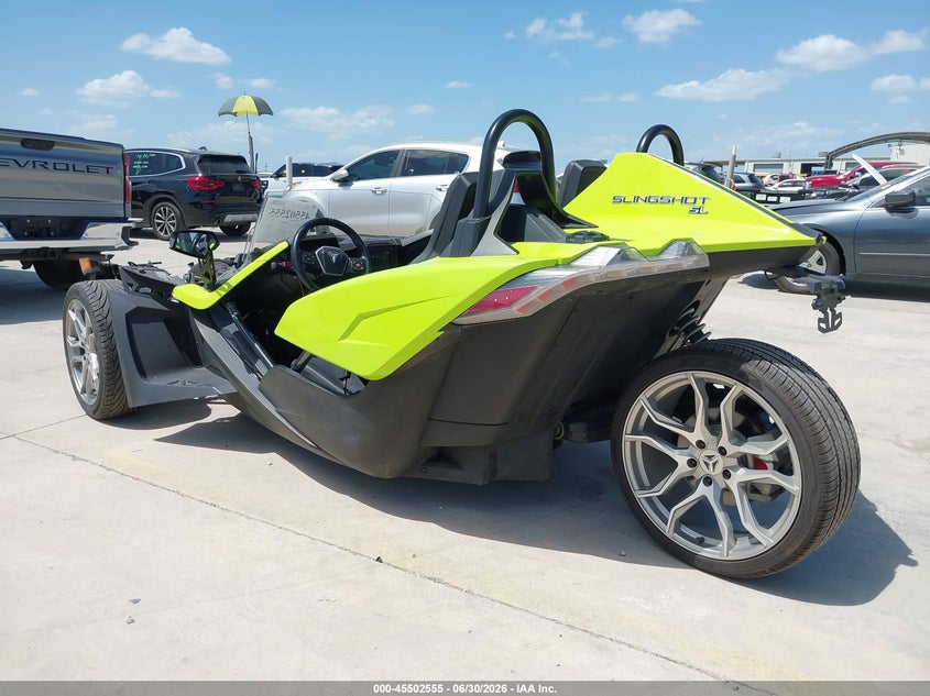 2023 Polaris Slingshot VIN 57XAAPGD8P8158205 IAAI salvage auction — FRONT END, Original (Texas), sold $7,200 on 2026-08-17 (photo 3)