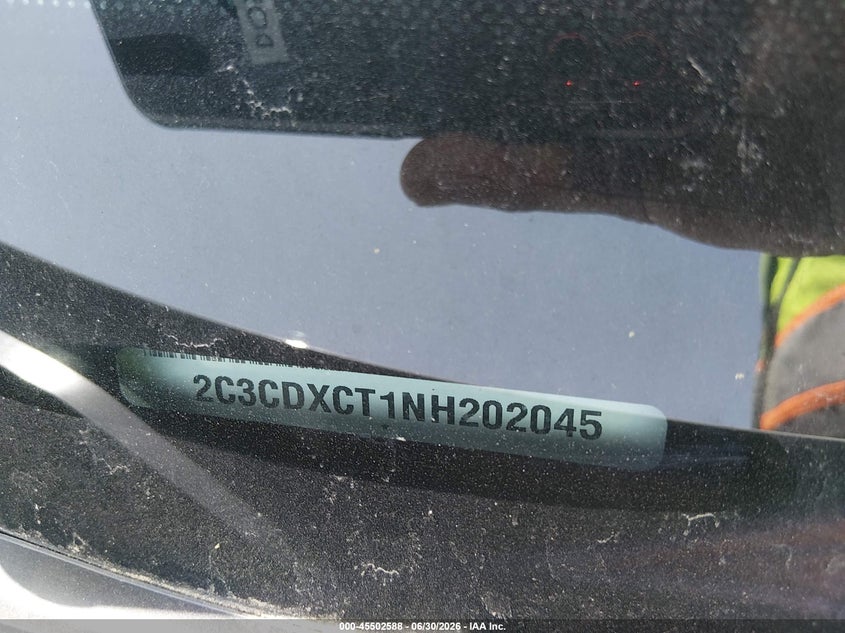 2022 Dodge Charger VIN 2C3CDXCT1NH202045 IAAI salvage auction — FRONT & REAR, Salvage Title, sold $4,050 on 2026-10-04 (photo 9)