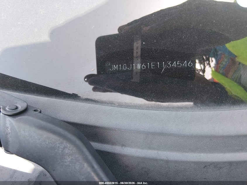 2014 Mazda 6 VIN JM1GJ1W61E1134546 IAAI salvage auction — FRONT END, Nrc Lienholder Repossession Paperwork (Texas), sold $975 on 2026-07-29 (photo 9)