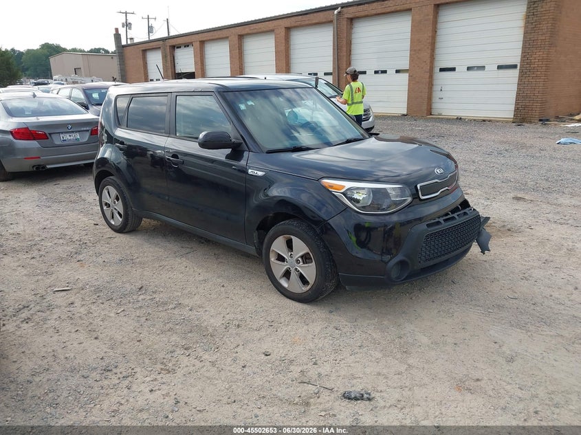 2016 Kia Soul VIN KNDJN2A27G7286819 IAAI salvage auction — FRONT END, Salvage (North Carolina), sold $750 on 2026-07-27 (photo 1)