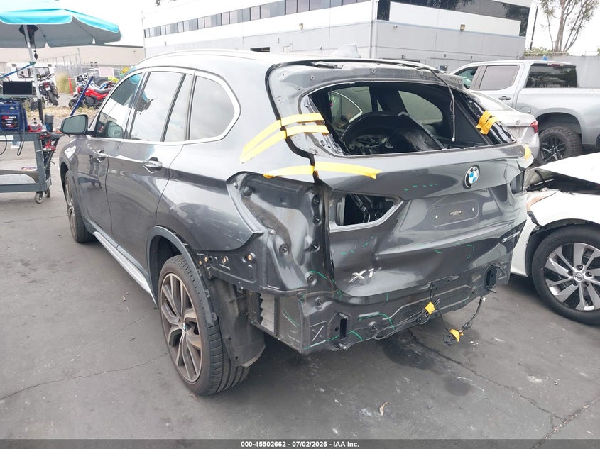 2019 BMW X1 VIN WBXHU7C51K5N05528 IAAI salvage auction — REAR END, Salvage Certificate (California), sold $6,000 on 2026-07-22 (photo 3)