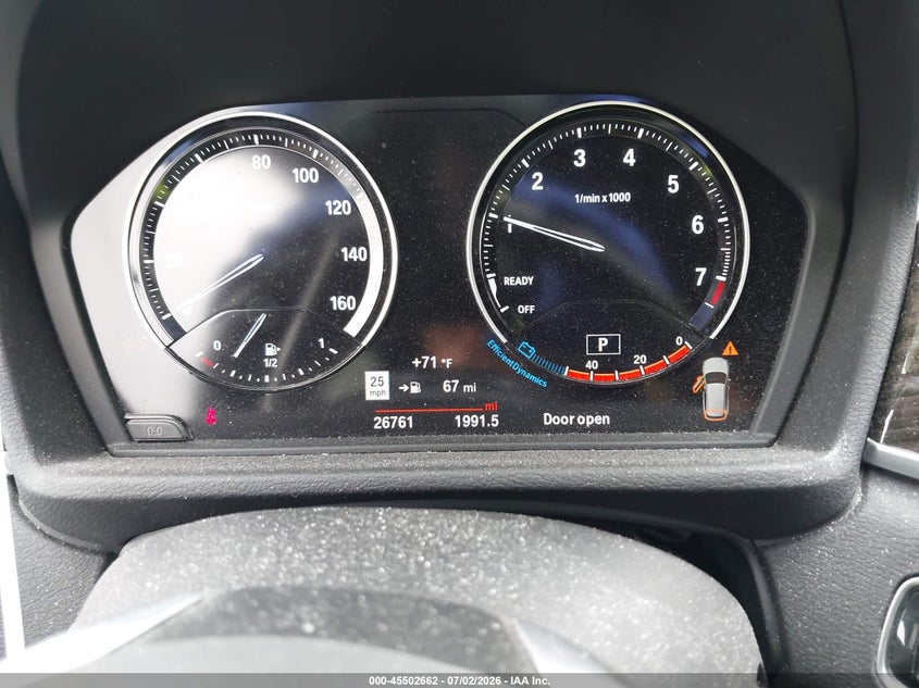 2019 BMW X1 VIN WBXHU7C51K5N05528 IAAI salvage auction — REAR END, Salvage Certificate (California), sold $6,000 on 2026-07-22 (photo 7)