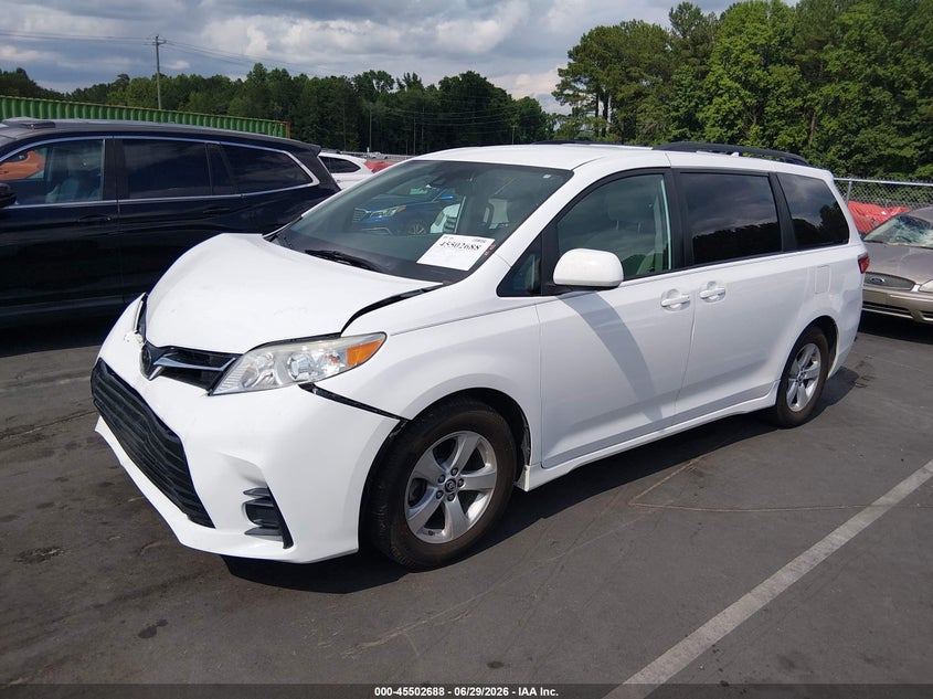 2020 Toyota Sienna VIN 5TDKZ3DC4LS034142 IAAI salvage auction — FRONT END, Salvage (North Carolina), sold $4,550 on 2026-07-22 (photo 2)