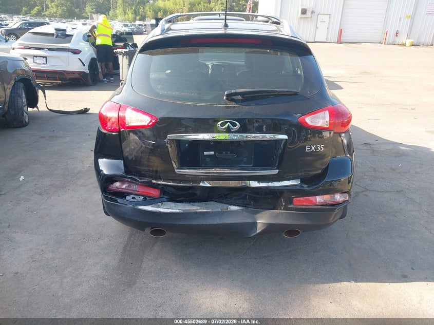 2012 Infiniti Ex VIN JN1AJ0HRXCM453482 IAAI salvage auction — REAR END, Mv-907A (New York), sold $600 on 2026-09-29 (photo 6)