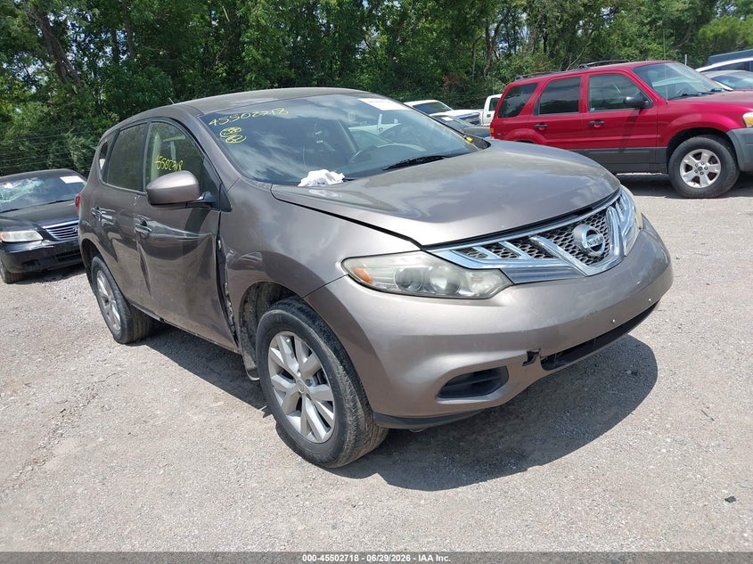 2014 Nissan Murano VIN JN8AZ1MW9EW522519 IAAI salvage auction — NORMAL WEAR, Clear (Indiana), sold $550 on 2026-07-29 (photo 1)