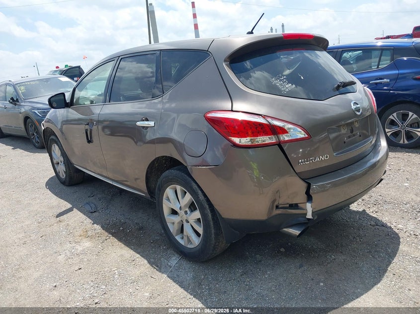 2014 Nissan Murano VIN JN8AZ1MW9EW522519 IAAI salvage auction — NORMAL WEAR, Clear (Indiana), sold $550 on 2026-07-29 (photo 3)