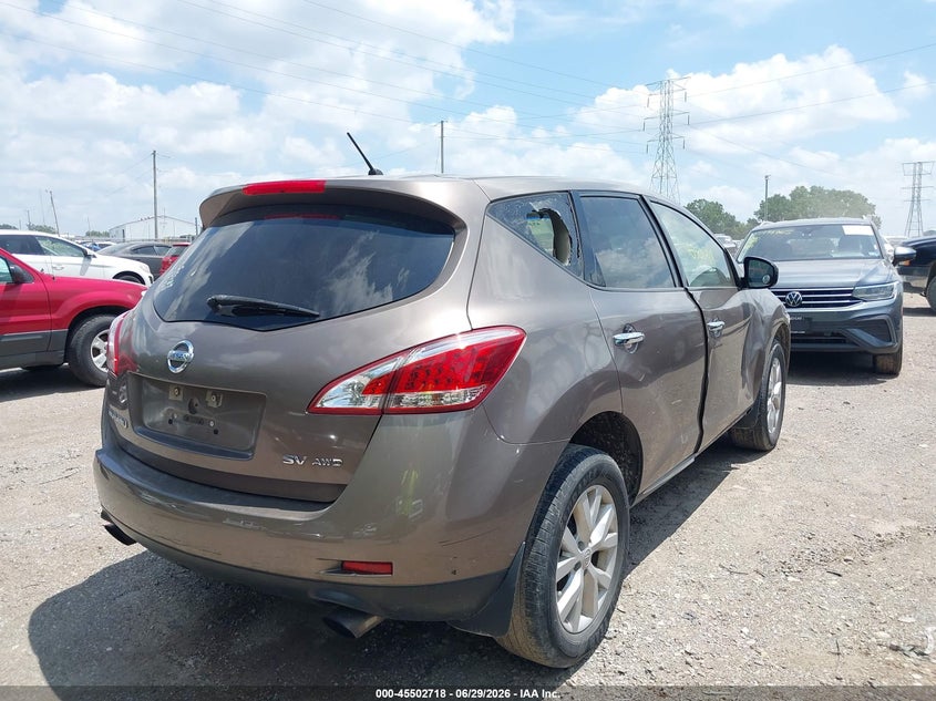 2014 Nissan Murano VIN JN8AZ1MW9EW522519 IAAI salvage auction — NORMAL WEAR, Clear (Indiana), sold $550 on 2026-07-29 (photo 6)