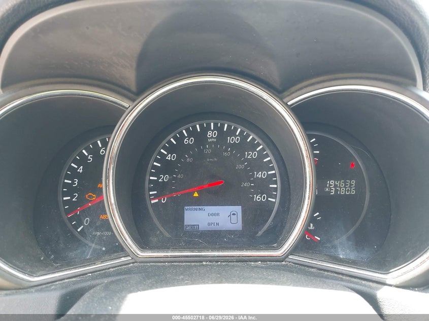2014 Nissan Murano VIN JN8AZ1MW9EW522519 IAAI salvage auction — NORMAL WEAR, Clear (Indiana), sold $550 on 2026-07-29 (photo 7)