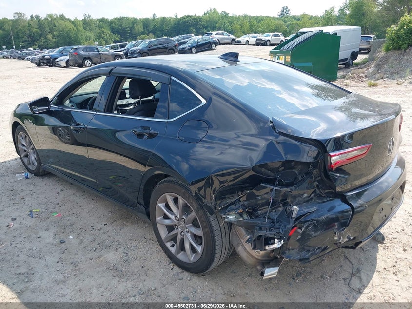 2021 Acura Tlx VIN 19UUB5F38MA005426 IAAI salvage auction — LEFT REAR, Salvage Title, sold $7,000 on 2026-08-18 (photo 3)