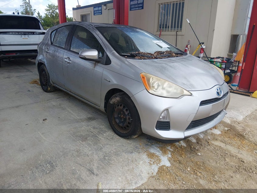 2013 Toyota Prius c VIN JTDKDTB30D1532130 IAAI salvage auction — NORMAL WEAR, Clear (Florida), sold $1,000 on 2026-07-28 (photo 1)