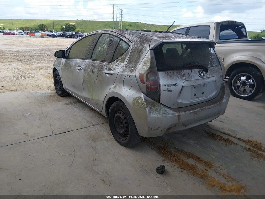 2013 Toyota Prius c VIN JTDKDTB30D1532130 IAAI salvage auction — NORMAL WEAR, Clear (Florida), sold $1,000 on 2026-07-28 (photo 3)