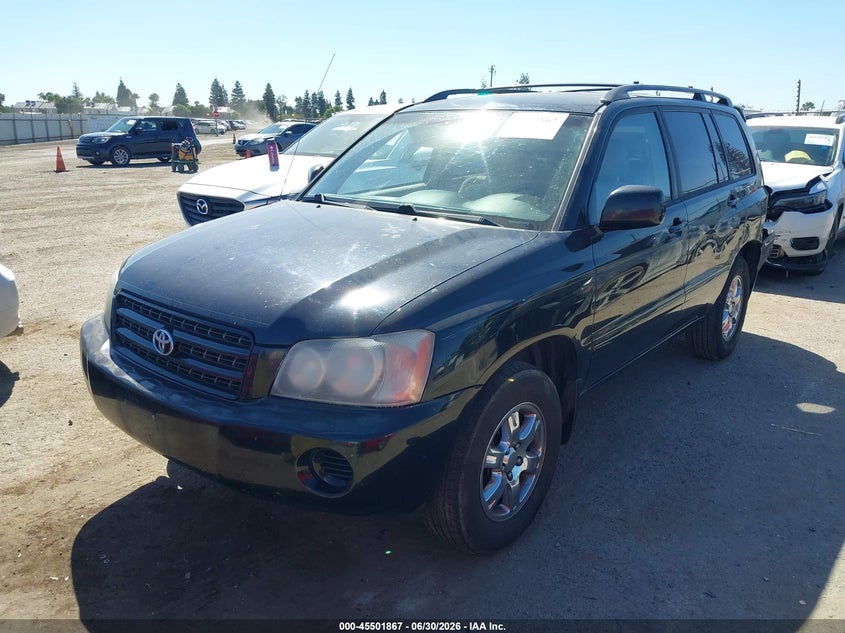 2003 Toyota Highlander VIN JTEGF21A830120113 IAAI salvage auction — LEFT REAR, Salvage (California), sold $925 on 2026-07-14 (photo 2)