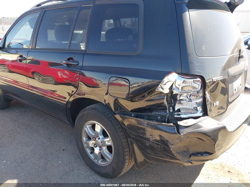 2003 Toyota Highlander VIN JTEGF21A830120113 IAAI salvage auction — LEFT REAR, Salvage (California), sold $925 on 2026-07-14 (photo 6)