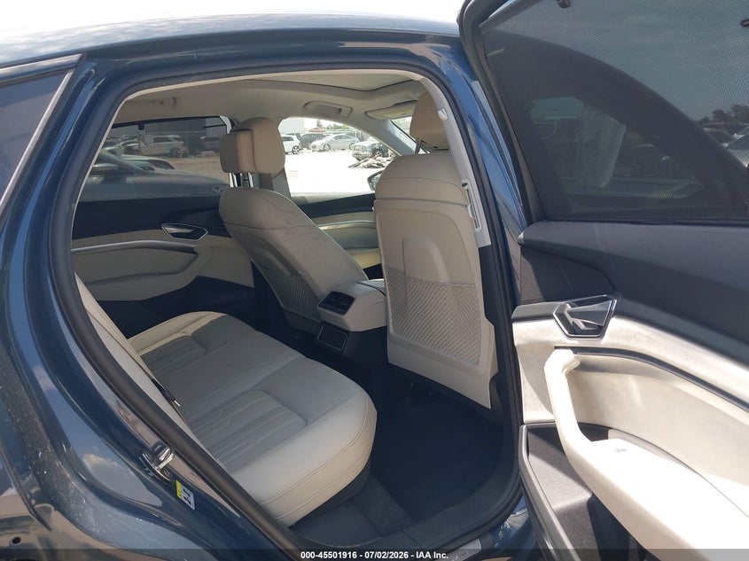 2021 Audi E-tron sportback VIN WA13ABGE5MB007439 IAAI salvage auction — FRONT & REAR, Original (Texas), sold $15,700 on 2026-08-19 (photo 8)
