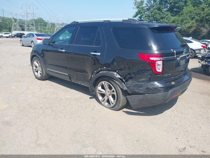 2013 Ford Explorer VIN 1FM5K8F88DGA93869 IAAI salvage auction — LEFT REAR, Salvage (Pennsylvania), sold $1,900 on 2026-07-19 (photo 3)