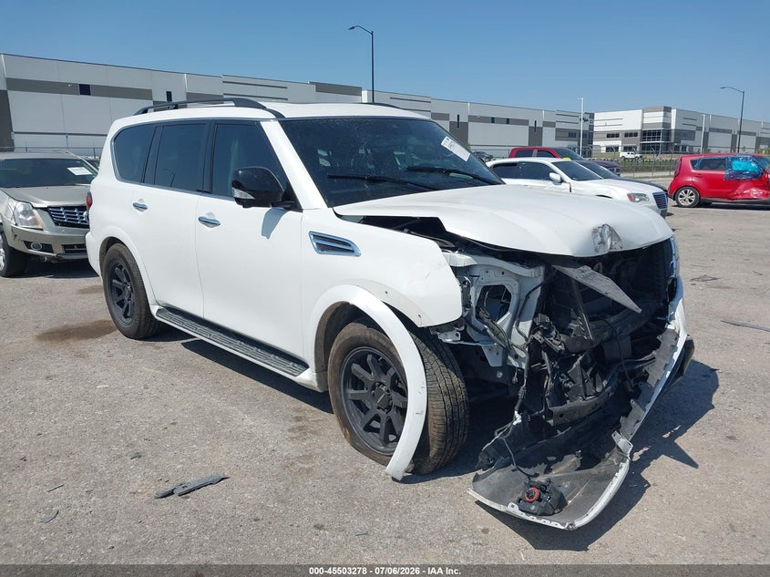2023 Nissan Armada VIN JN8AY2BA1P9404708 IAAI salvage auction — FRONT END, Wait Title, sold $10,900 on 2026-08-31 (photo 1)