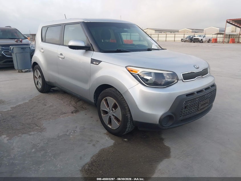 2014 Kia Soul VIN KNDJN2A27E7727751 IAAI salvage auction — NORMAL WEAR, Original (Texas), sold $1,025 on 2026-07-14 (photo 1)