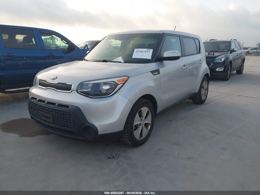 2014 Kia Soul VIN KNDJN2A27E7727751 IAAI salvage auction — NORMAL WEAR, Original (Texas), sold $1,025 on 2026-07-14 (photo 2)