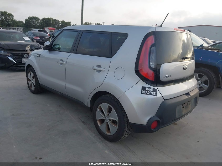 2014 Kia Soul VIN KNDJN2A27E7727751 IAAI salvage auction — NORMAL WEAR, Original (Texas), sold $1,025 on 2026-07-14 (photo 3)