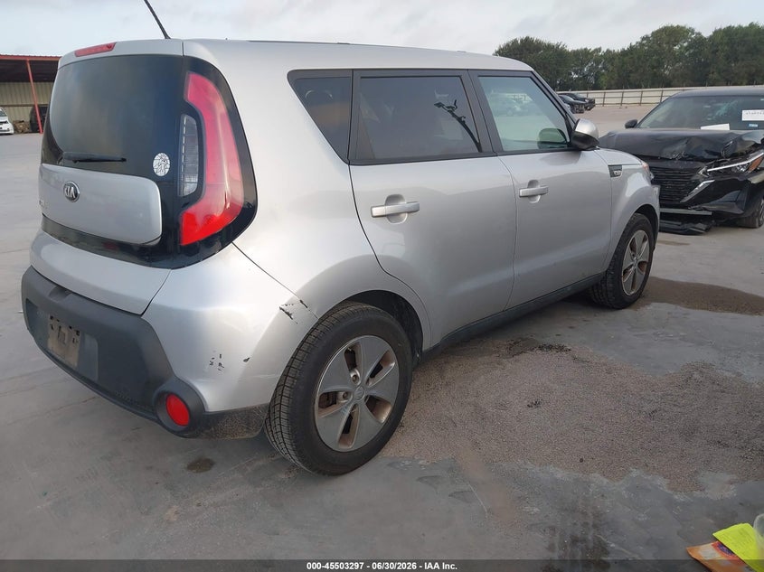 2014 Kia Soul VIN KNDJN2A27E7727751 IAAI salvage auction — NORMAL WEAR, Original (Texas), sold $1,025 on 2026-07-14 (photo 4)