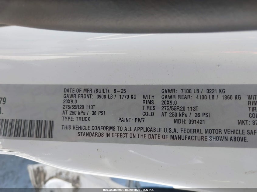 2026 Ram 1500 VIN 1C6SRFJP5TN249079 IAAI salvage auction — NORMAL WEAR, Enterprise Vehicles Clear Only (Arizona), sold $23,350 on 2026-07-21 (photo 9)
