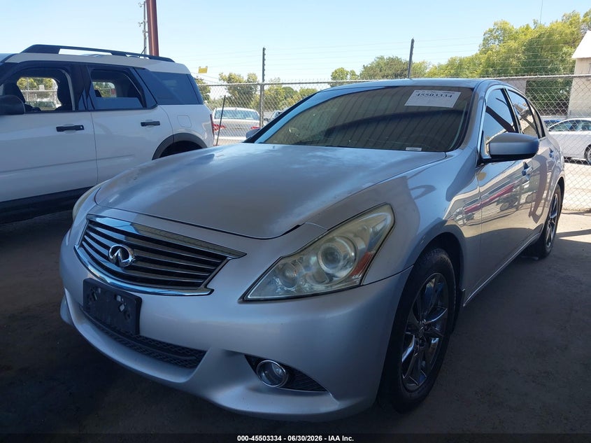 2013 Infiniti G VIN JN1CV6AP4DM715149 IAAI salvage auction — RIGHT FRONT, Salvage (California), sold $800 on 2026-07-28 (photo 2)
