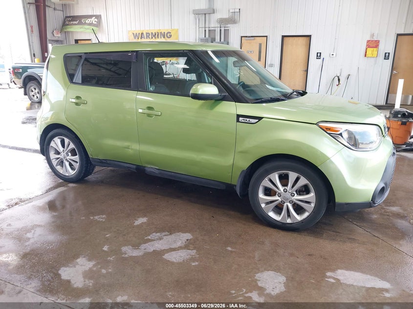2015 Kia Soul VIN KNDJP3A53F7769698 IAAI salvage auction — LEFT FRONT, Salvage Title, sold $25 on 2026-07-30 (photo 1)