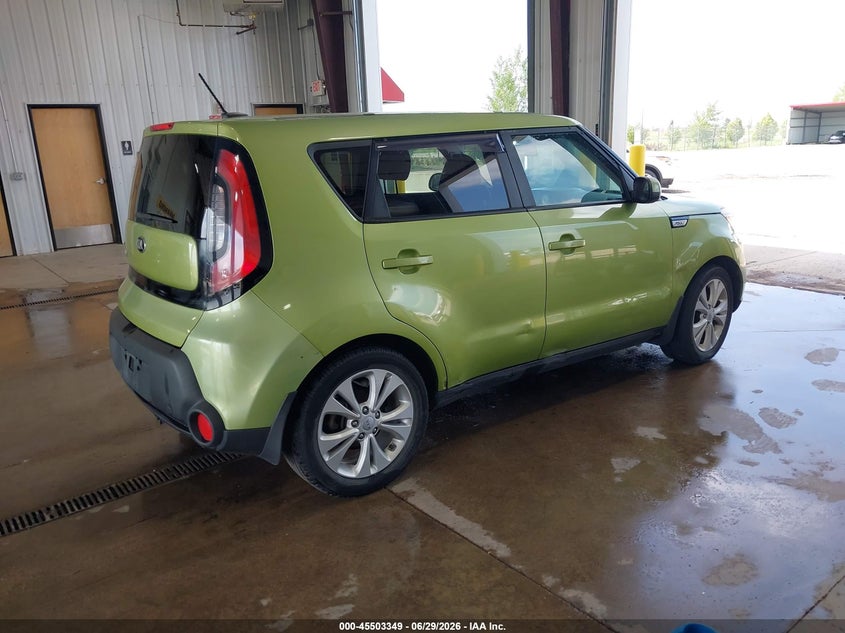 2015 Kia Soul VIN KNDJP3A53F7769698 IAAI salvage auction — LEFT FRONT, Salvage Title, sold $25 on 2026-07-30 (photo 4)