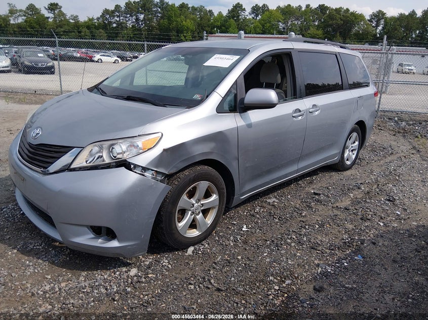 2014 Toyota Sienna VIN 5TDKK3DC3ES450979 IAAI salvage auction — LEFT FRONT, Clear (Virginia), sold $2,050 on 2026-07-17 (photo 2)