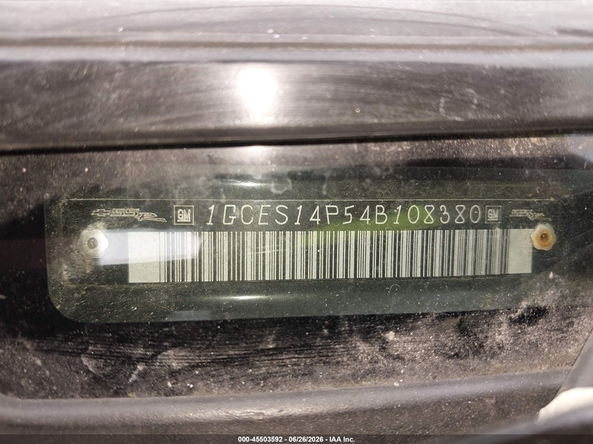 2004 Chevrolet Ssr VIN 1GCES14P54B108380 IAAI salvage auction — FRONT END, Clear (New Jersey), sold $5,100 on 2026-07-08 (photo 9)