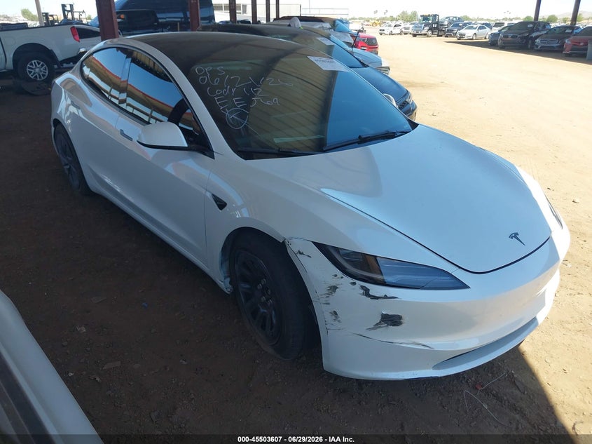 2026 Tesla Model 3 VIN 5YJ3E1EA4TF168039 — IAAI salvage auction photo