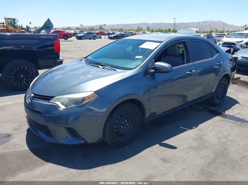 2014 Toyota Corolla VIN 5YFBURHE0EP099630 IAAI salvage auction — REAR END, Salvage Title, sold $2,425 on 2026-07-28 (photo 2)