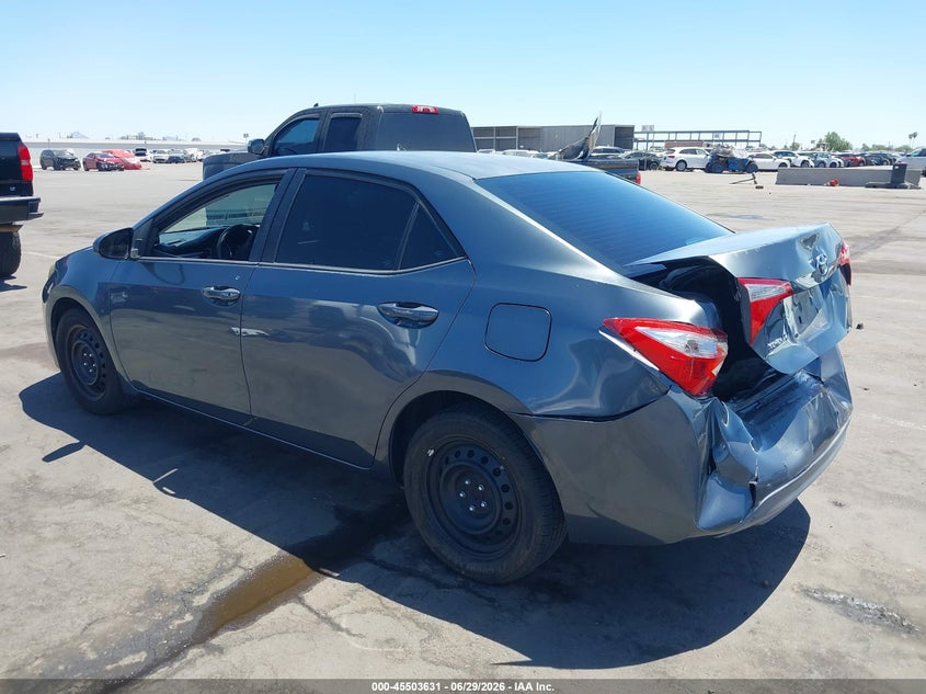 2014 Toyota Corolla VIN 5YFBURHE0EP099630 IAAI salvage auction — REAR END, Salvage Title, sold $2,425 on 2026-07-28 (photo 3)