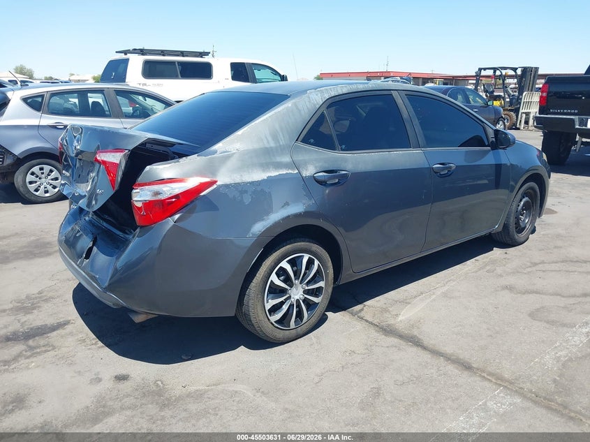 2014 Toyota Corolla VIN 5YFBURHE0EP099630 IAAI salvage auction — REAR END, Salvage Title, sold $2,425 on 2026-07-28 (photo 4)