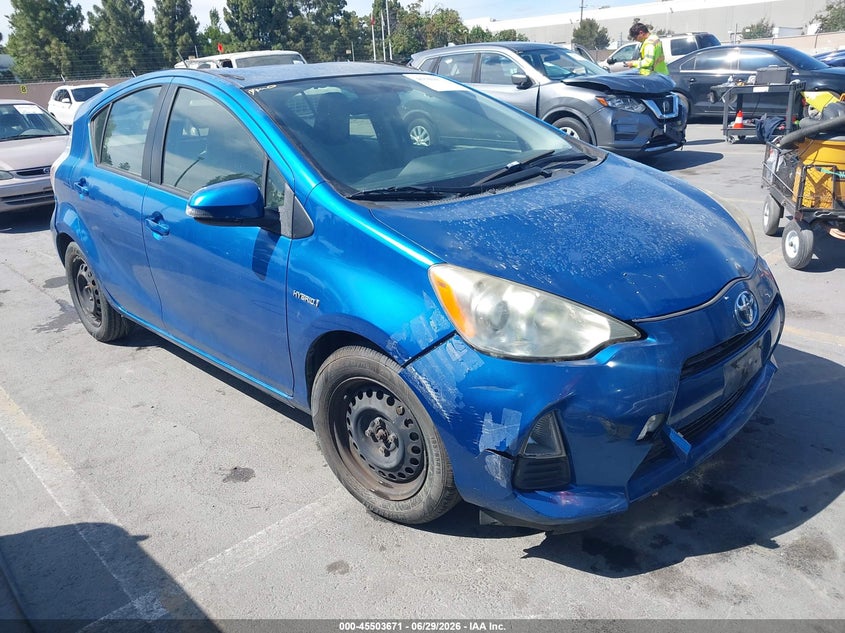 2012 Toyota Prius c VIN JTDKDTB32C1022182 IAAI salvage auction — NORMAL WEAR, Bill Of Sale (California), sold $175 on 2026-07-29 (photo 1)