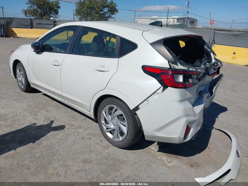 2024 Subaru Impreza VIN JF1GUABC8R8352151 IAAI salvage auction — REAR END, Salvage Title, sold $25 on 2026-07-30 (photo 3)