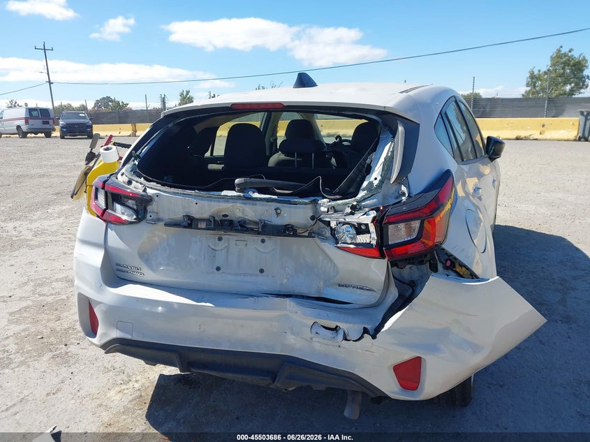 2024 Subaru Impreza VIN JF1GUABC8R8352151 IAAI salvage auction — REAR END, Salvage Title, sold $25 on 2026-07-30 (photo 6)